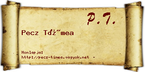 Pecz Tímea névjegykártya