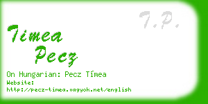 timea pecz business card